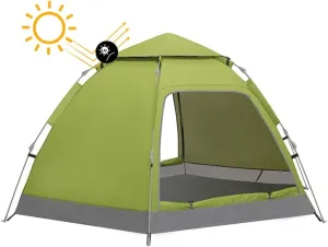 Outdoor Tent Thicken 3-4 Hydraulic Tent for Effective Travel Camping Rainproof Camping Automatic Beach Tent (Color : D) (Black One Size)