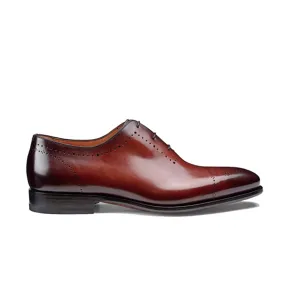 Oxford Leather Wholecut Red lace up Shoes