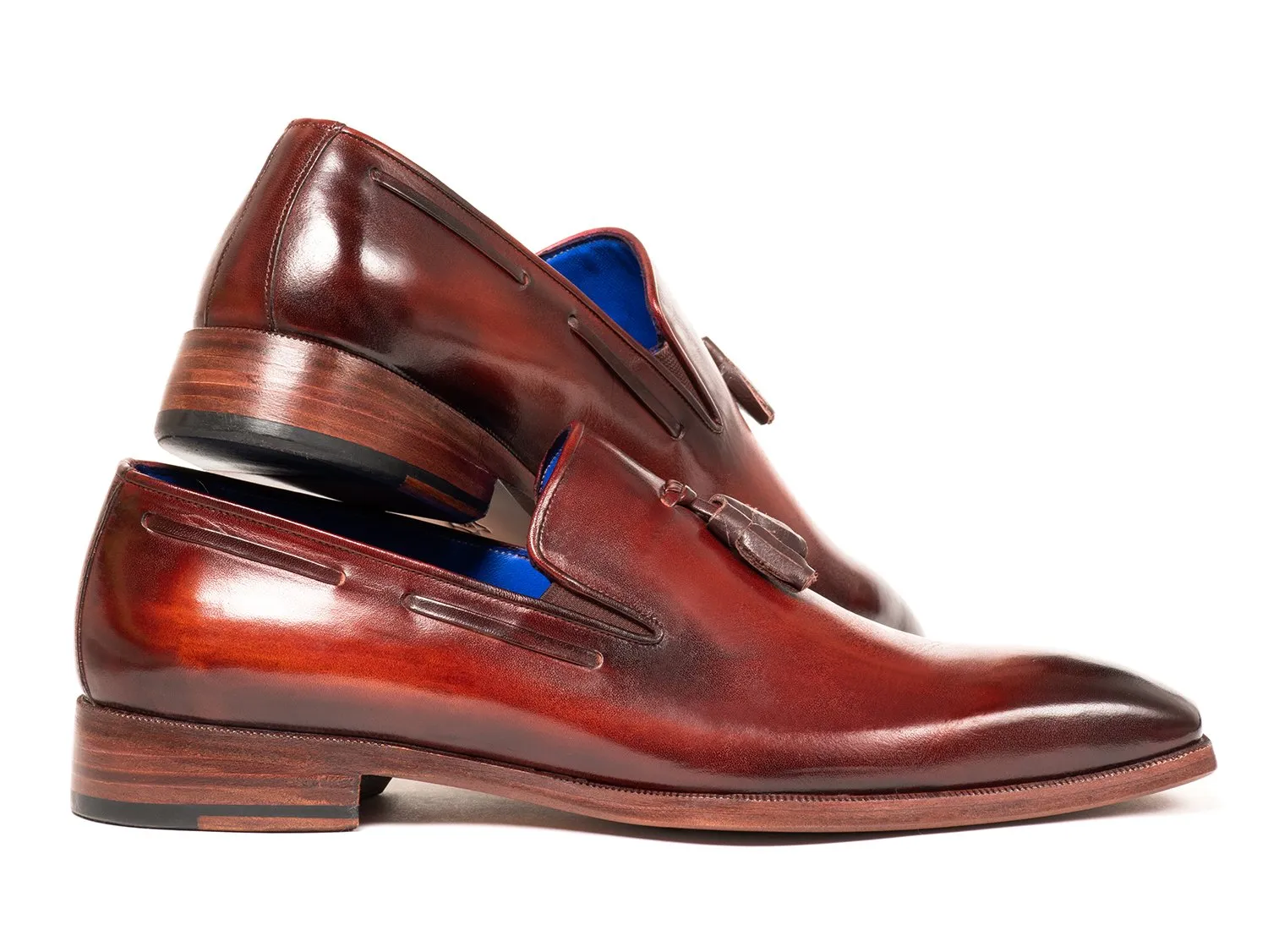 Paul Parkman Men's Tassel Loafer in Garnet Brown