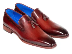 Paul Parkman Men's Tassel Loafer in Garnet Brown