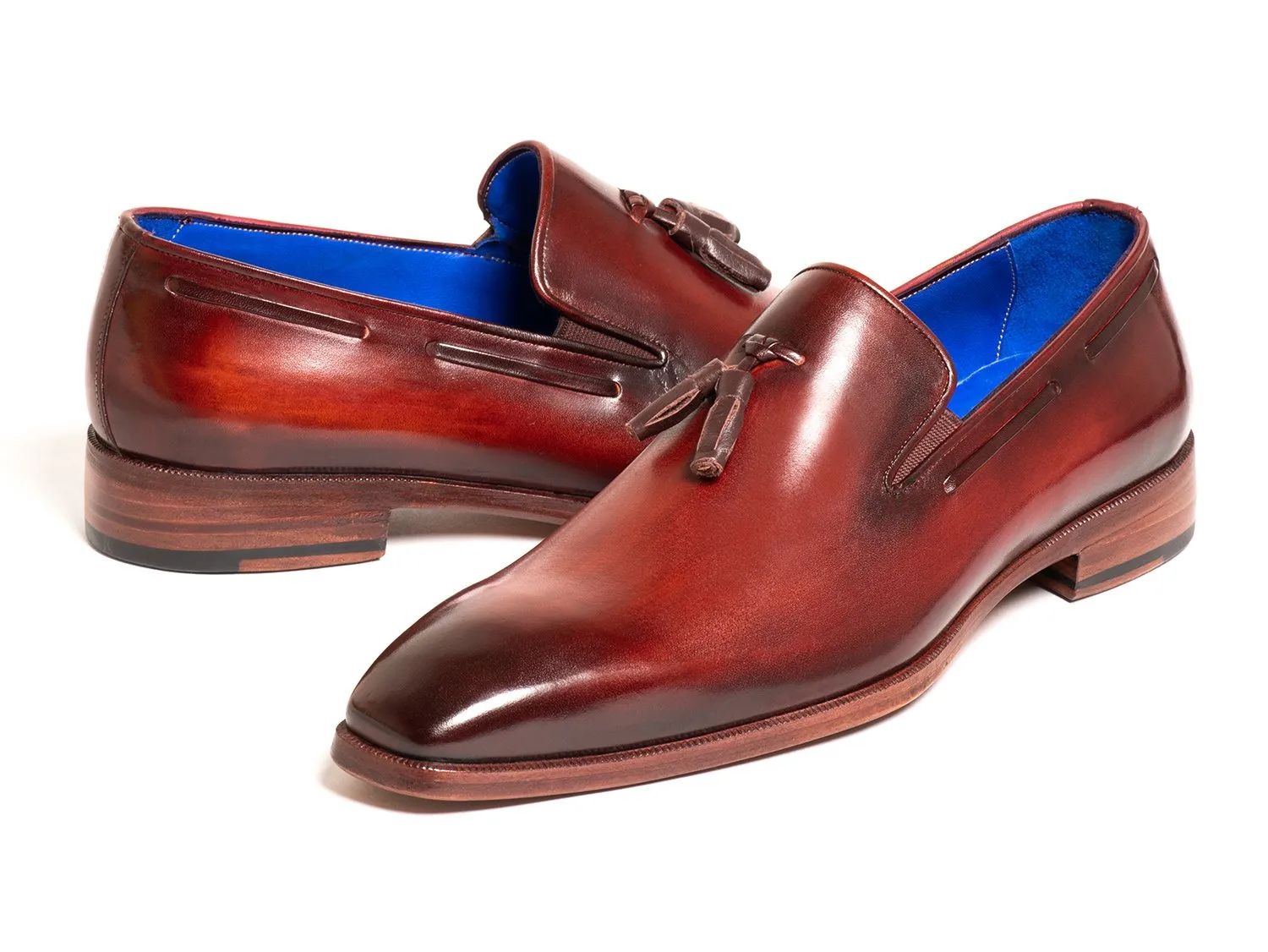 Paul Parkman Men's Tassel Loafer in Garnet Brown