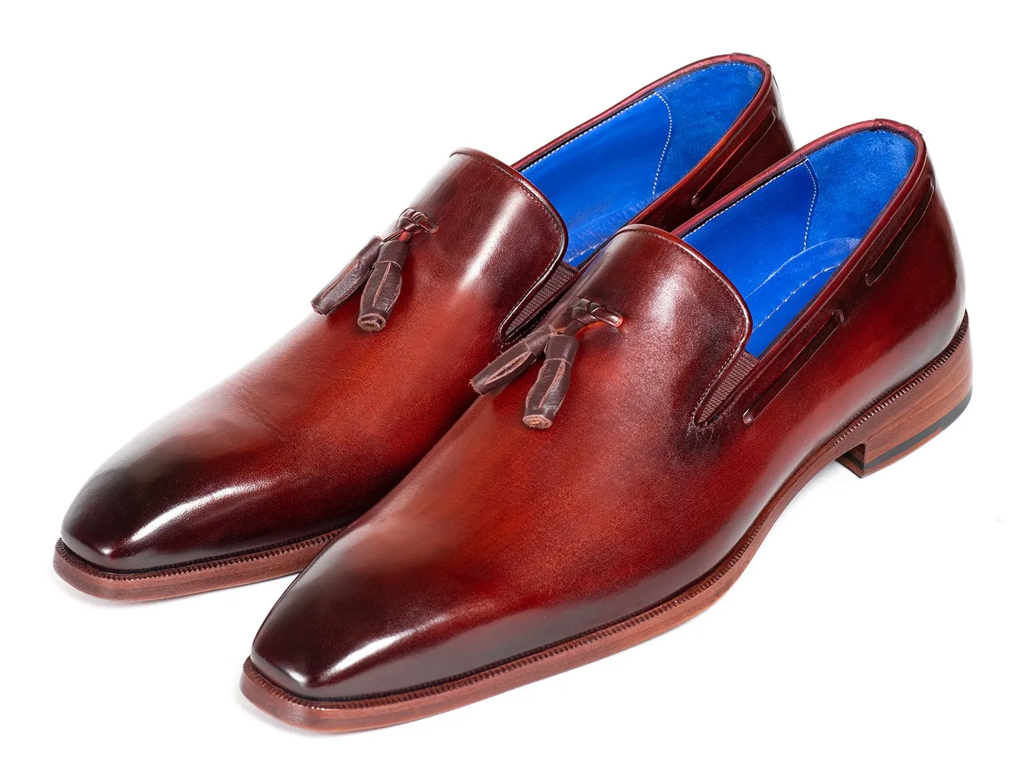 Paul Parkman Men's Tassel Loafer in Garnet Brown