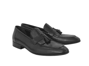 Pelle Line 3010- Killtie Tassel Loafer-Black