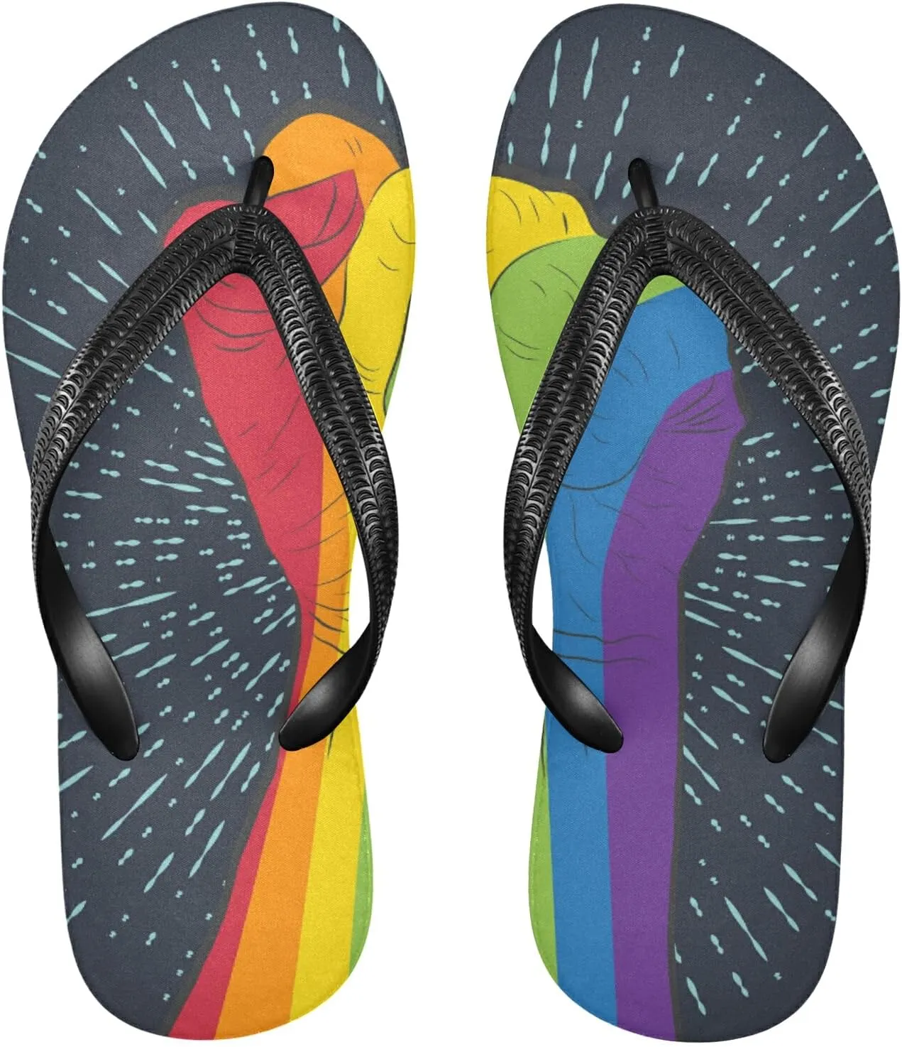 Poeticcity Flip Sandal Men Women Flip Flops for Hotel Spa Home Slippers Bedroom Travel S-XXL