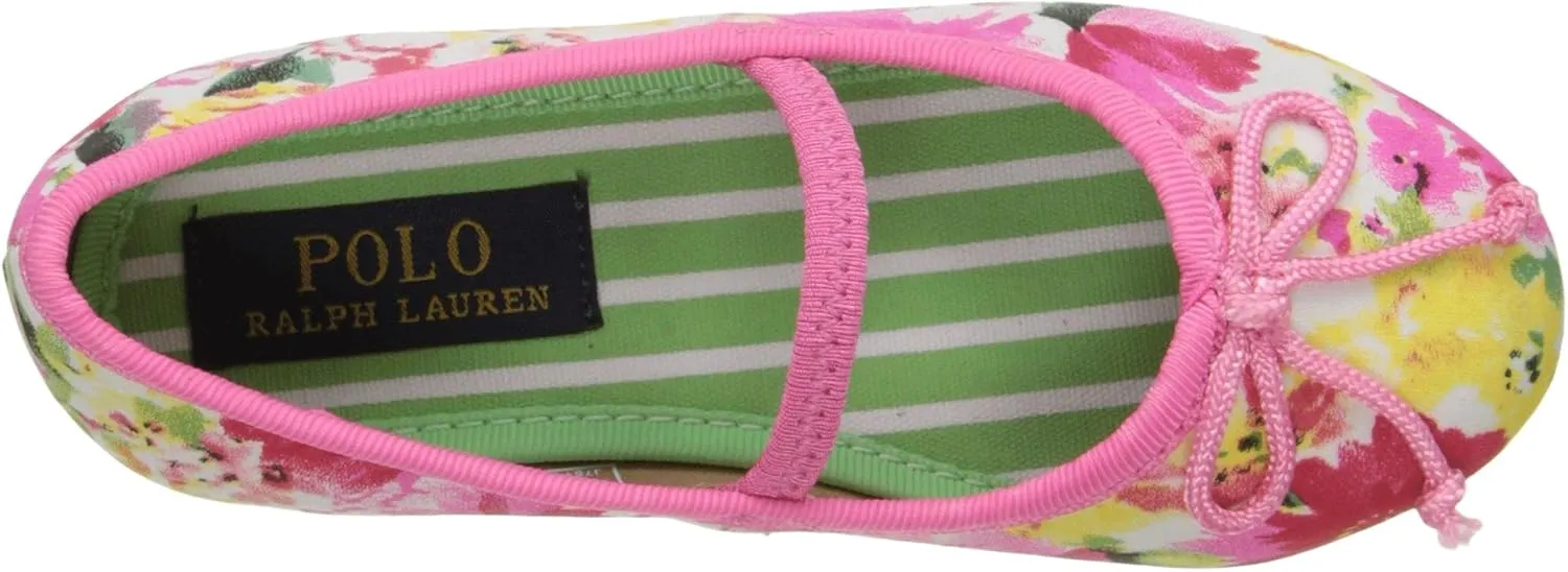 Polo Ralph Lauren Kids Unisex-Child Nellie Pink Floral Canvas-K