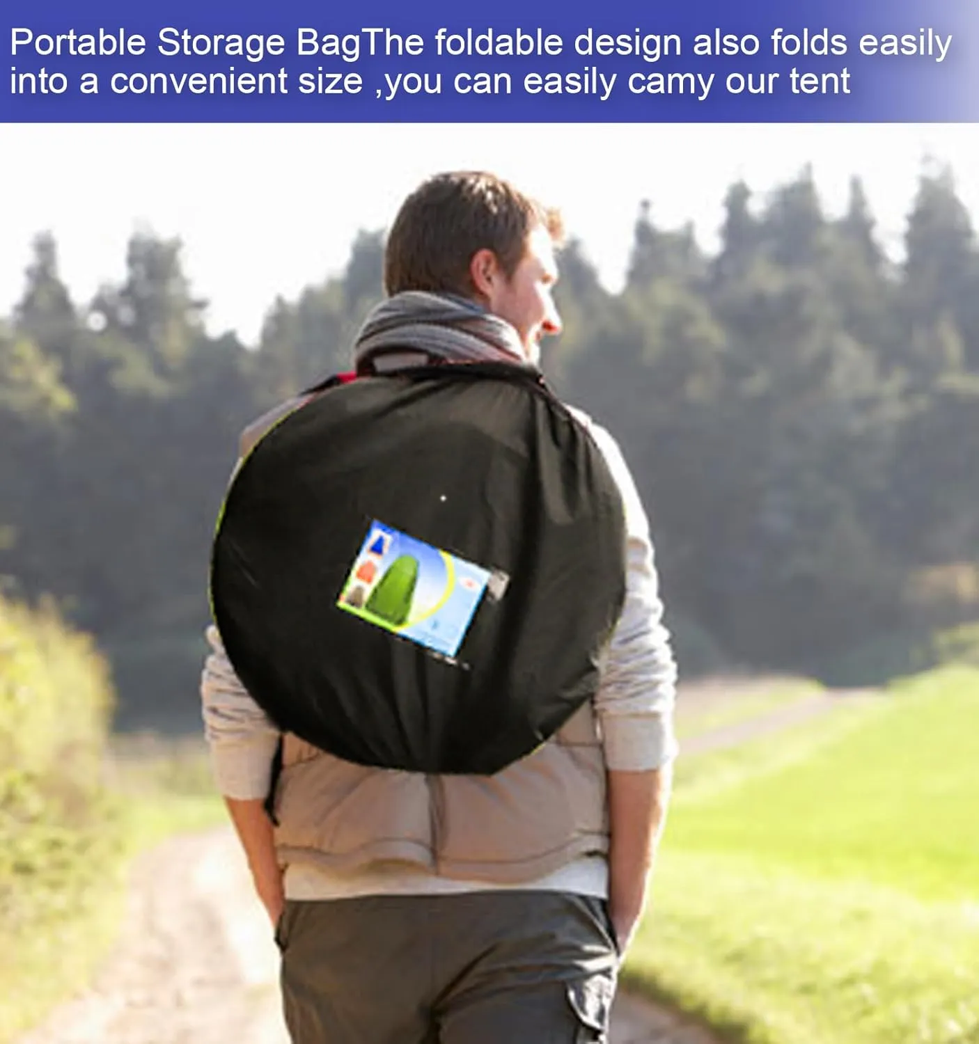 Portable Pop Up Privacy Tent, Outdoor Camping Bathroom Toilet Shower Tent Spacious Dressing Changing Room for Hiking Beach Picnic Fishing, Instant Rain Shelter with Carrying Bag-