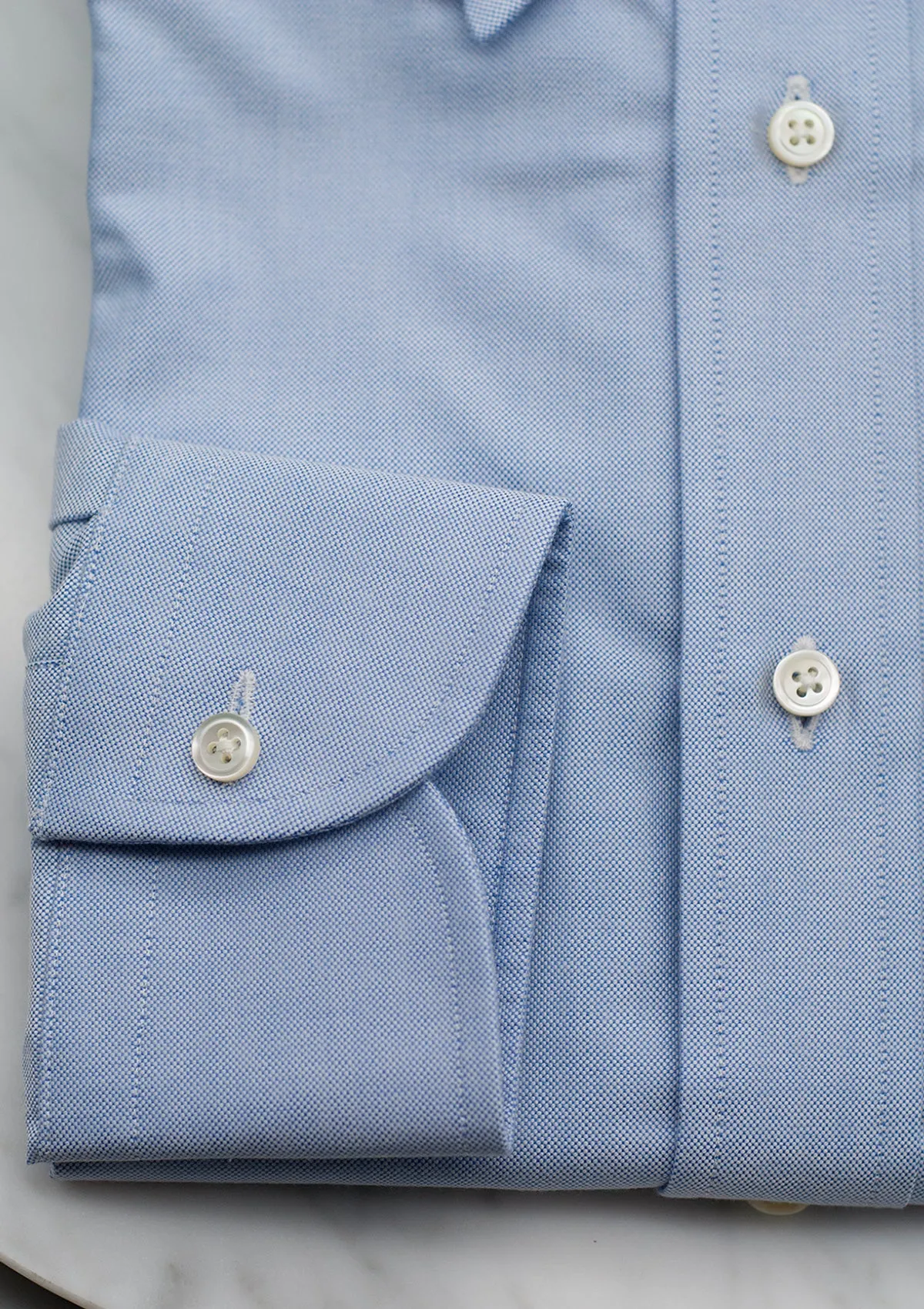 Pre-Order Classic Button Down Oxford American Sea Island Cotton - Blue