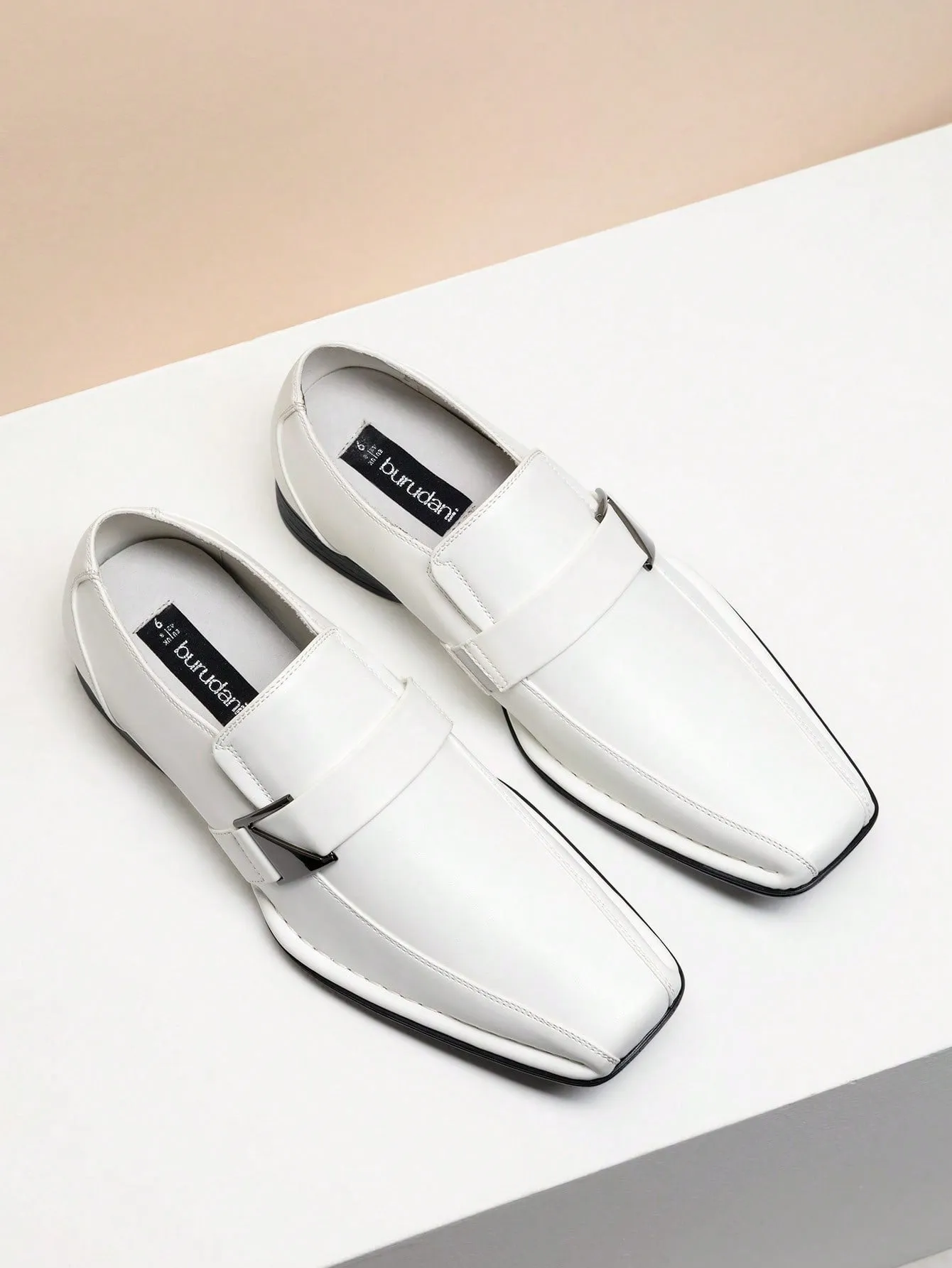 **"Men's Elegant Leather Slip-On Dress Loafers - Comfortable Formal Moccasins"**