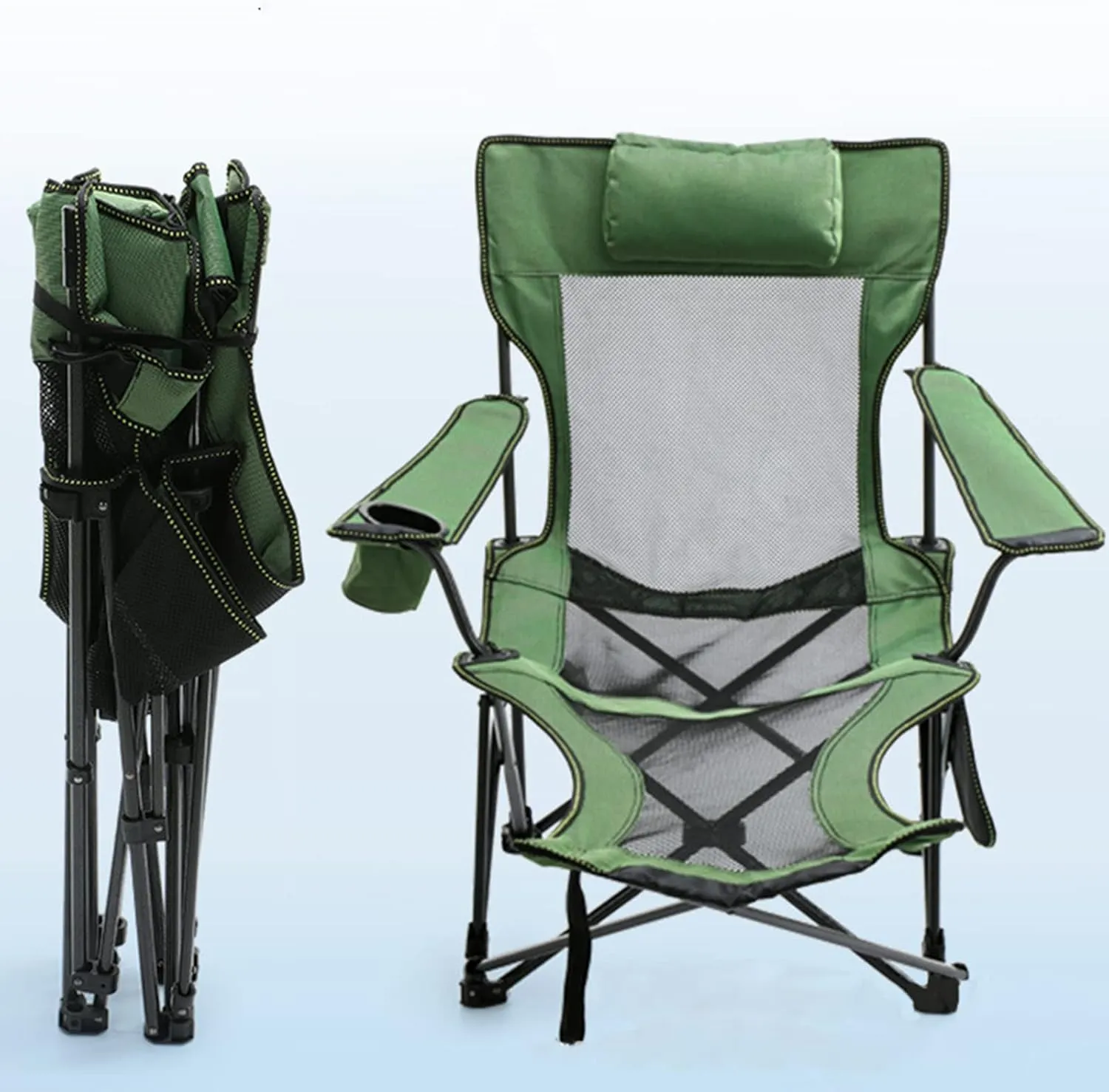 Recliner Chair,Outdoor Folding Portable Recliner Sitting Sunbathing Beach Chair Fishing Chair Leisure Chair Nap Chair, Weigh 150 Kg