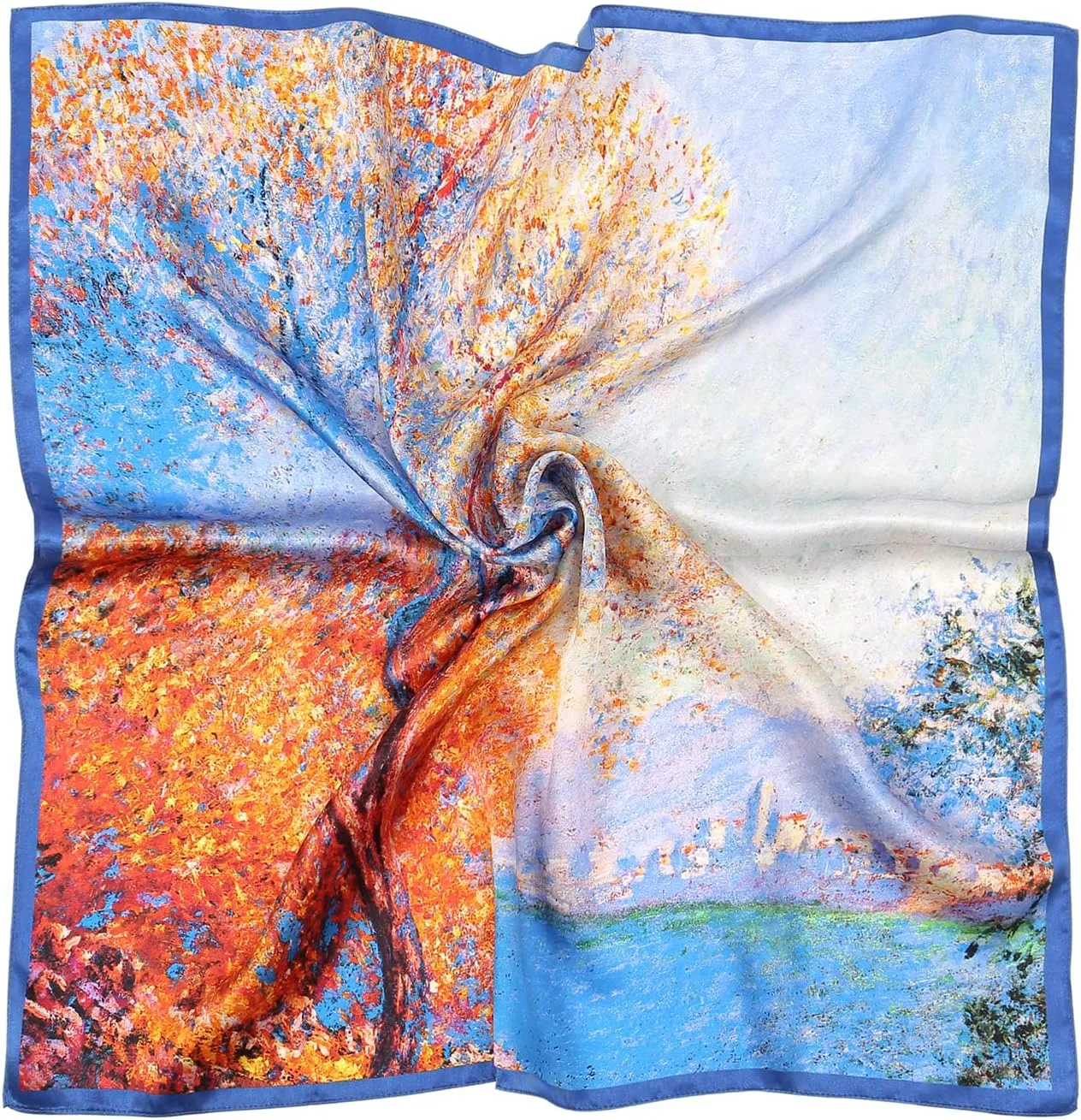 RIIQIICHY 100% Silk Scarf Head Scarf for Women Hair Scarf for Sleeping Hair Wrapping at Night Square Neck Scarves