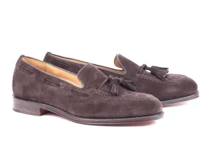 RUSSELL CHOC BROWN SUEDE - Tassel Loafer