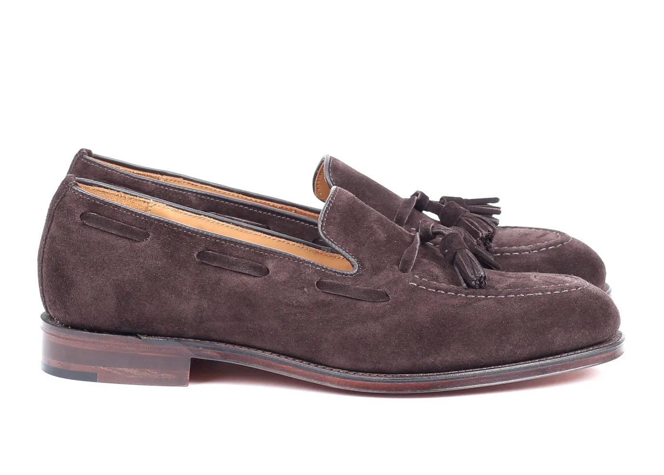 RUSSELL CHOC BROWN SUEDE - Tassel Loafer
