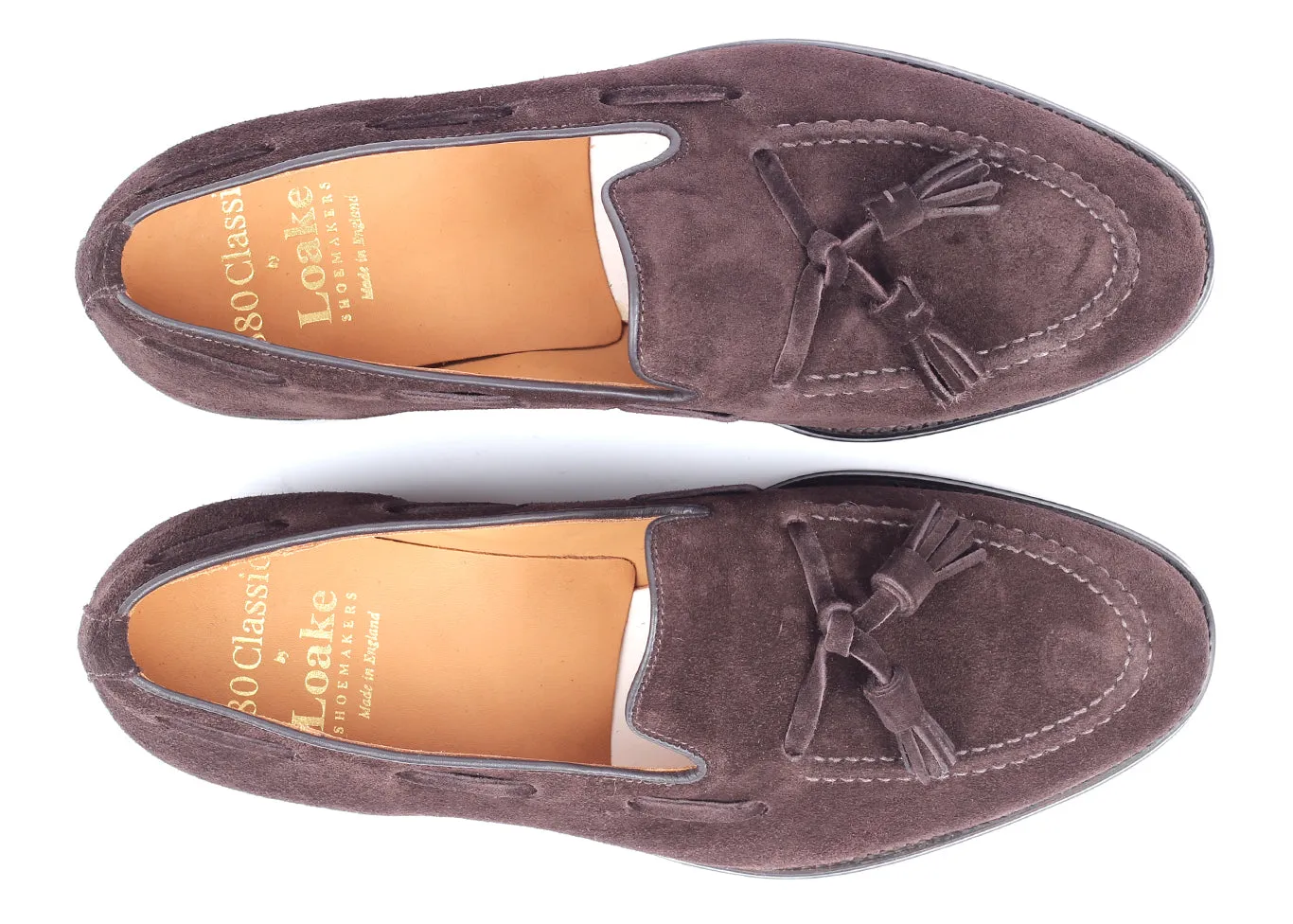 RUSSELL CHOC BROWN SUEDE - Tassel Loafer