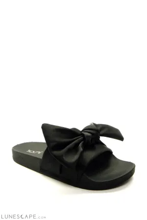 SATIN POOL Slip On Flat Mule