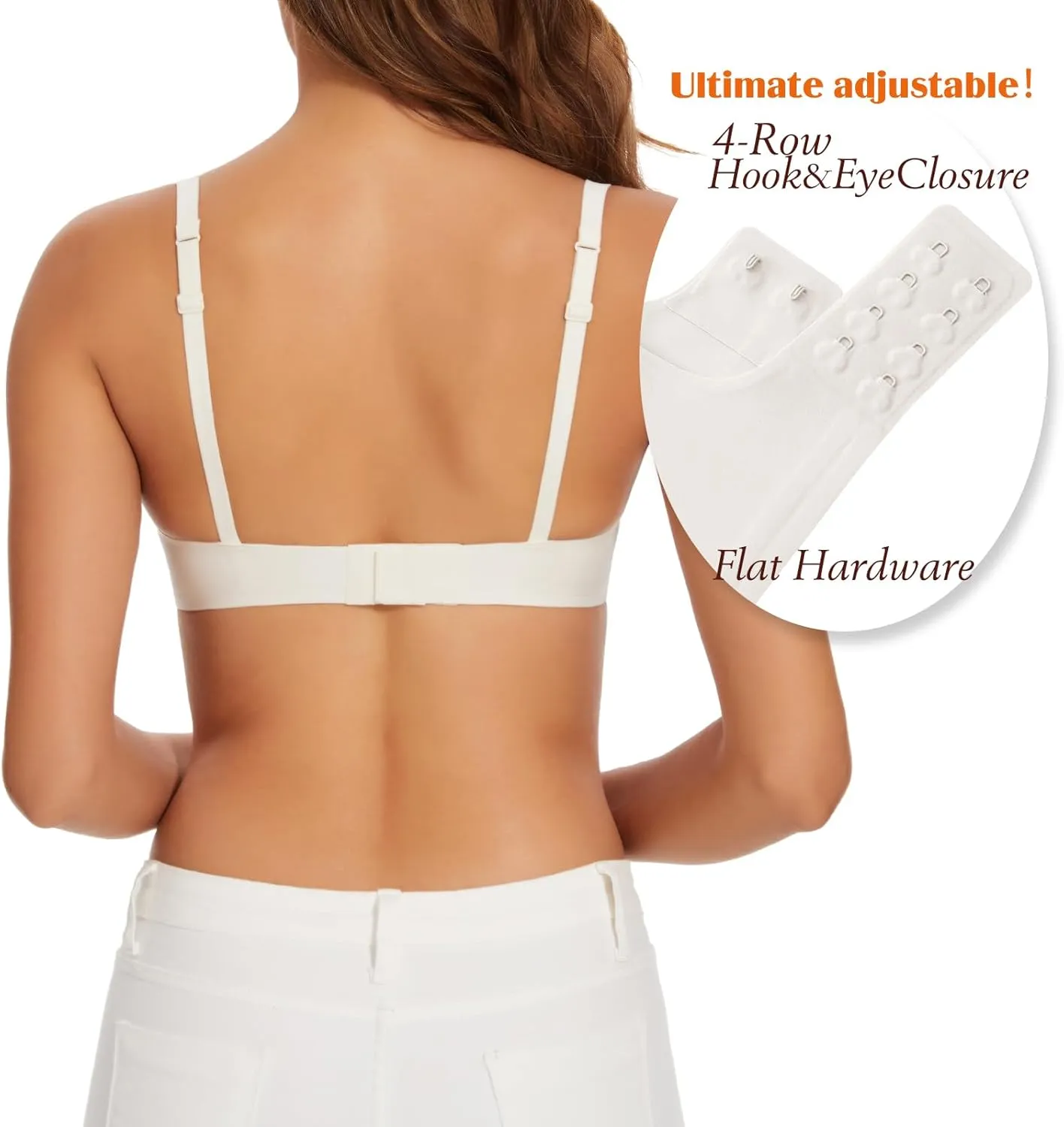 Seamless Bralette for Women Comfort No Show Square Neck Stretch Wireless Bra with Removeable Padding