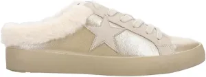 Shu Shop Womens Pinah Metallic Mule Lace Up Sneakers Shoes Casual - Gold