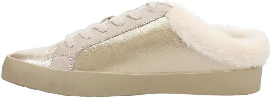 Shu Shop Womens Pinah Metallic Mule Lace Up Sneakers Shoes Casual - Gold