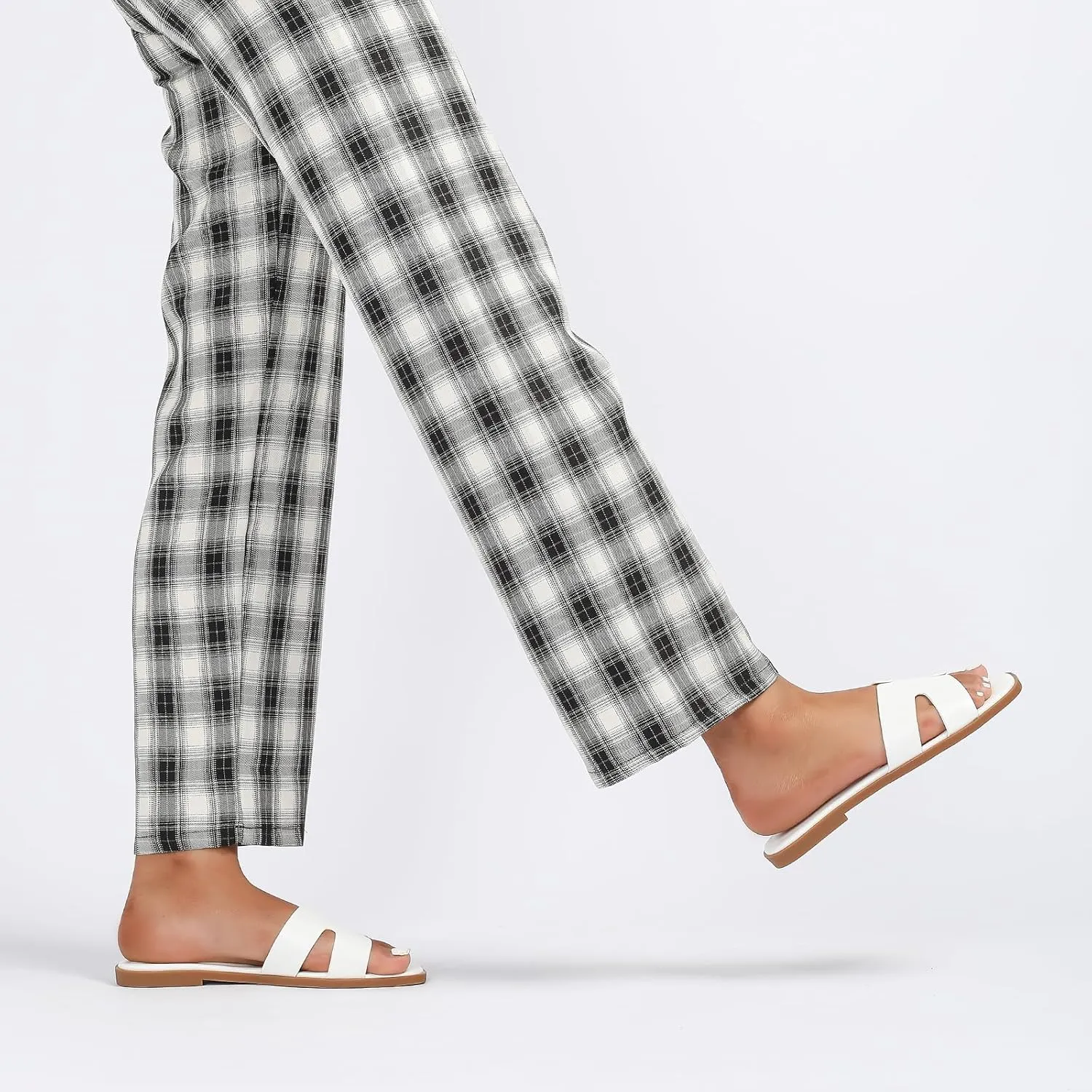 Stratuxx Kaze Open Toe Flat Dress Sandals Womens Slide Comfortable Summer Black, White, Tan Sandals for Women