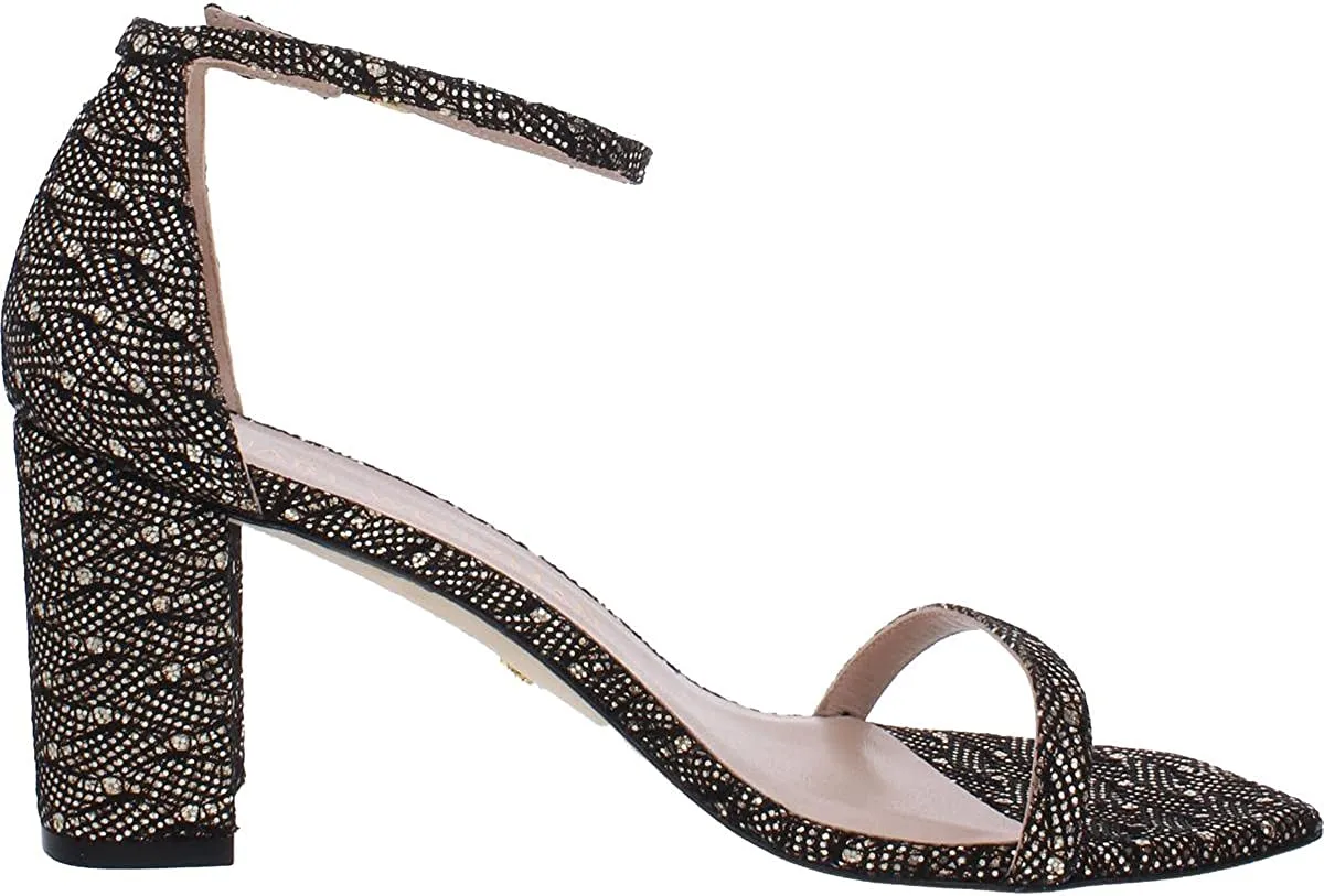 Stuart Weitzman Amelina Block Gold 8.5 M