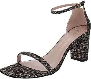Stuart Weitzman Amelina Block Gold 8.5 M