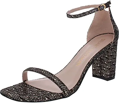 Stuart Weitzman Amelina Block Gold 8.5 M