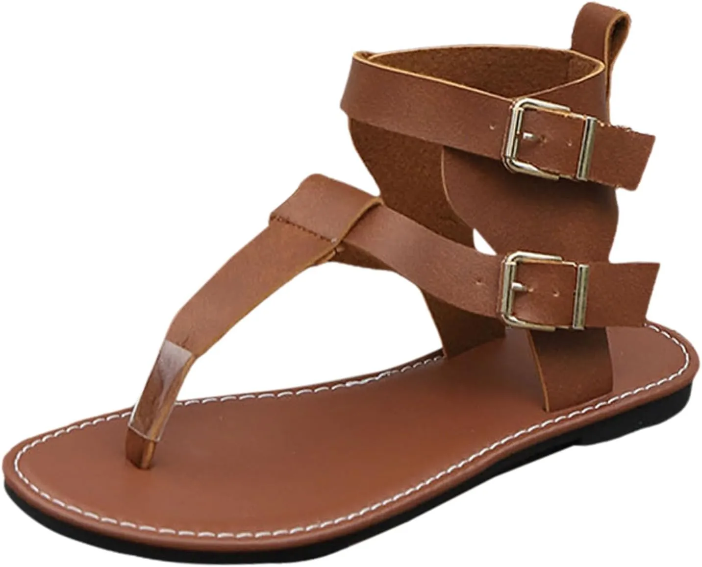 Summer New Low Heel Toes Women's Shoes Fashion Comfortable Belt Flat High Top Sandals Neon Sandals Hiking Shoes