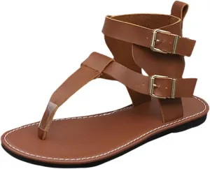 Summer New Low Heel Toes Women's Shoes Fashion Comfortable Belt Flat High Top Sandals Neon Sandals Hiking Shoes