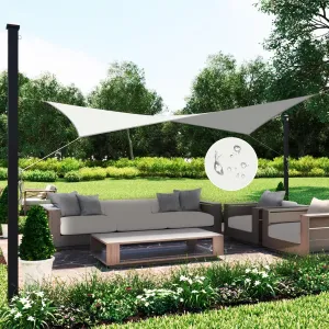 Sun Shade Sail,Shade Sails Waterproof 98% UV Blocker,Outdoor Sunshade Square White 23'x23',for Garden Pergola Carport Awning Yard Activities(Customized)