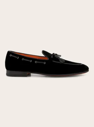 Tassel loafers van suède