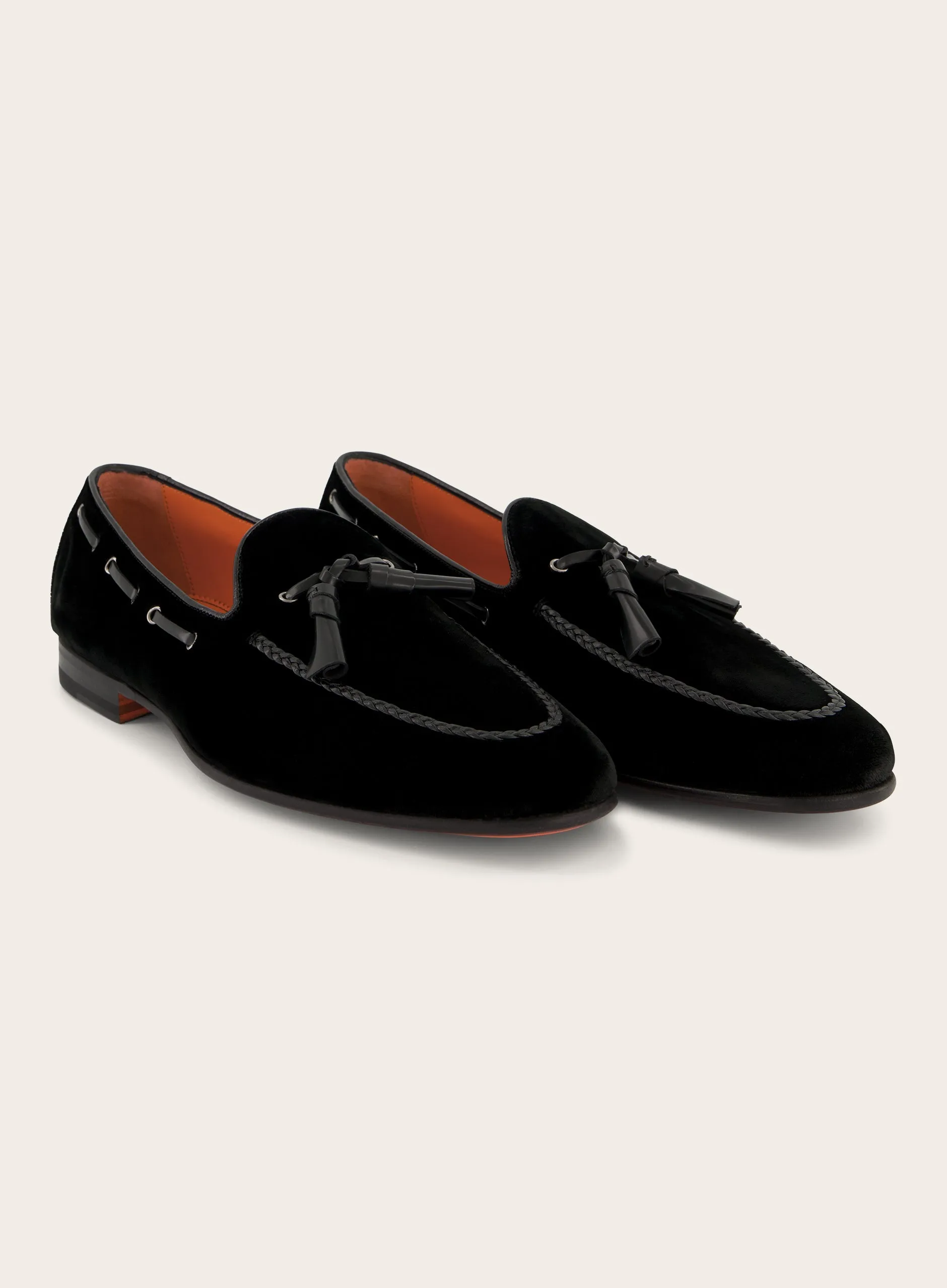 Tassel loafers van suède
