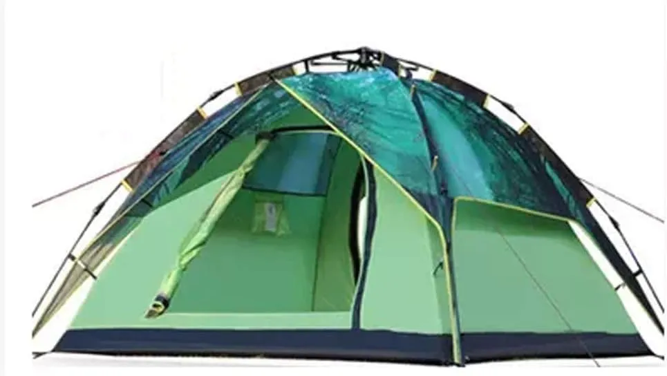 Tent Windproof Waterproof Camping Tent 4-Person Tent Family Camping Instant Pop-up Tent 4 Seasons Waterproof Portable 215 215 145cm Outdoor Camping Supplies Easy Large