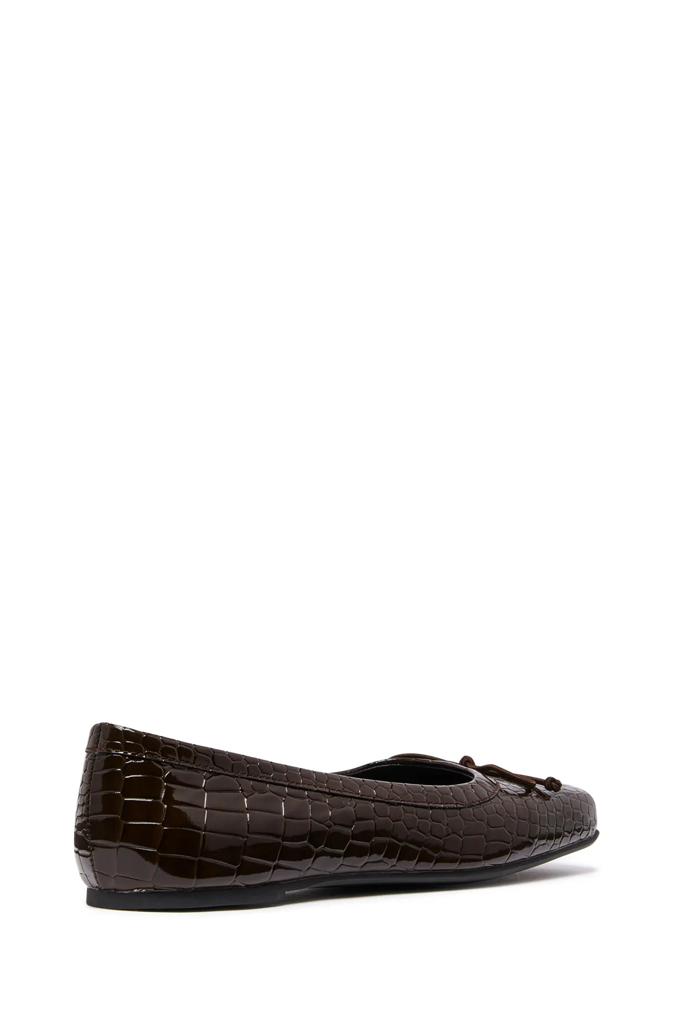 THERAPY Laine Ballet Flat Chocolate Croc