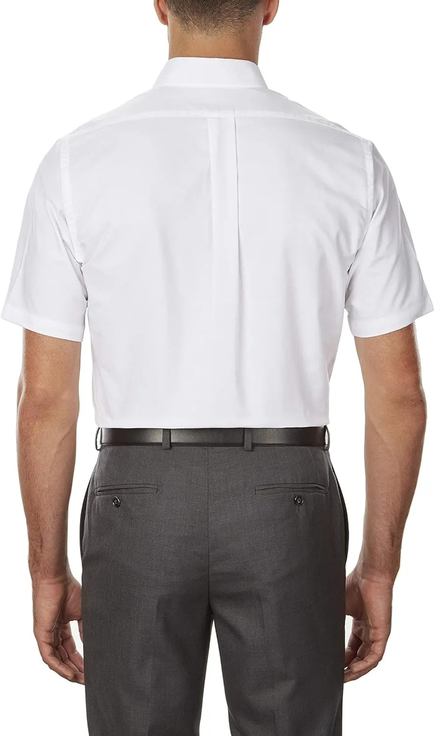 Van Heusen Men's Short Sleeve Dress Shirt Regular Fit Oxford Solid