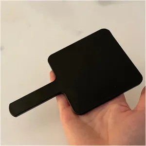 Vanity Mirror Simple Handle Mirror Female Black Portable Makeup Mirror Handheld Makeup Mirror Small Mirror Black Square Makeup Mirror Simple and Portable Makeup Mirror