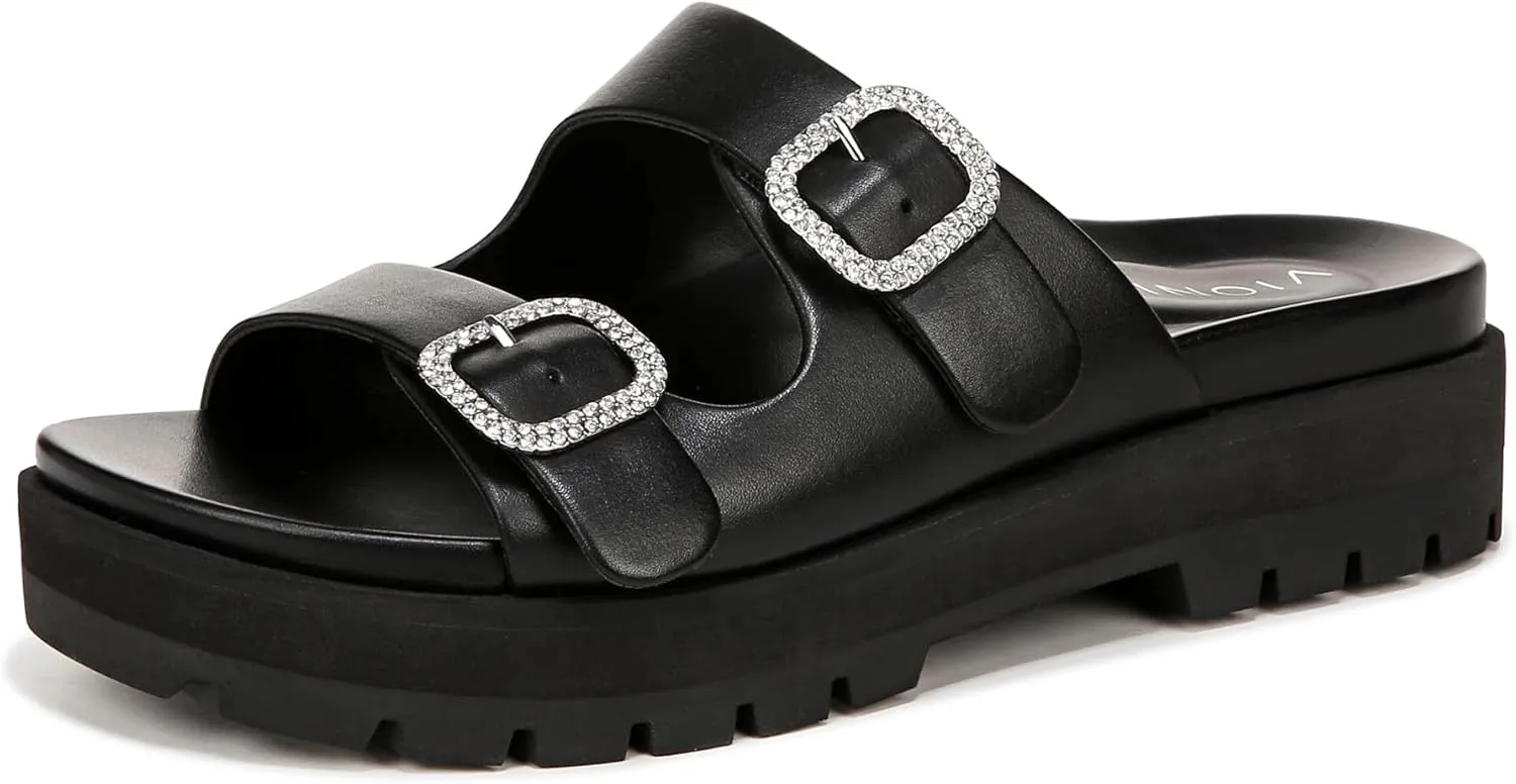 Vionic Women's Capitola Platform Sandal- Supportive Strappy Flatform Sandal That Includes an Orthotic Insole and Cushioned Outsole for Arch Support, Medium Fit