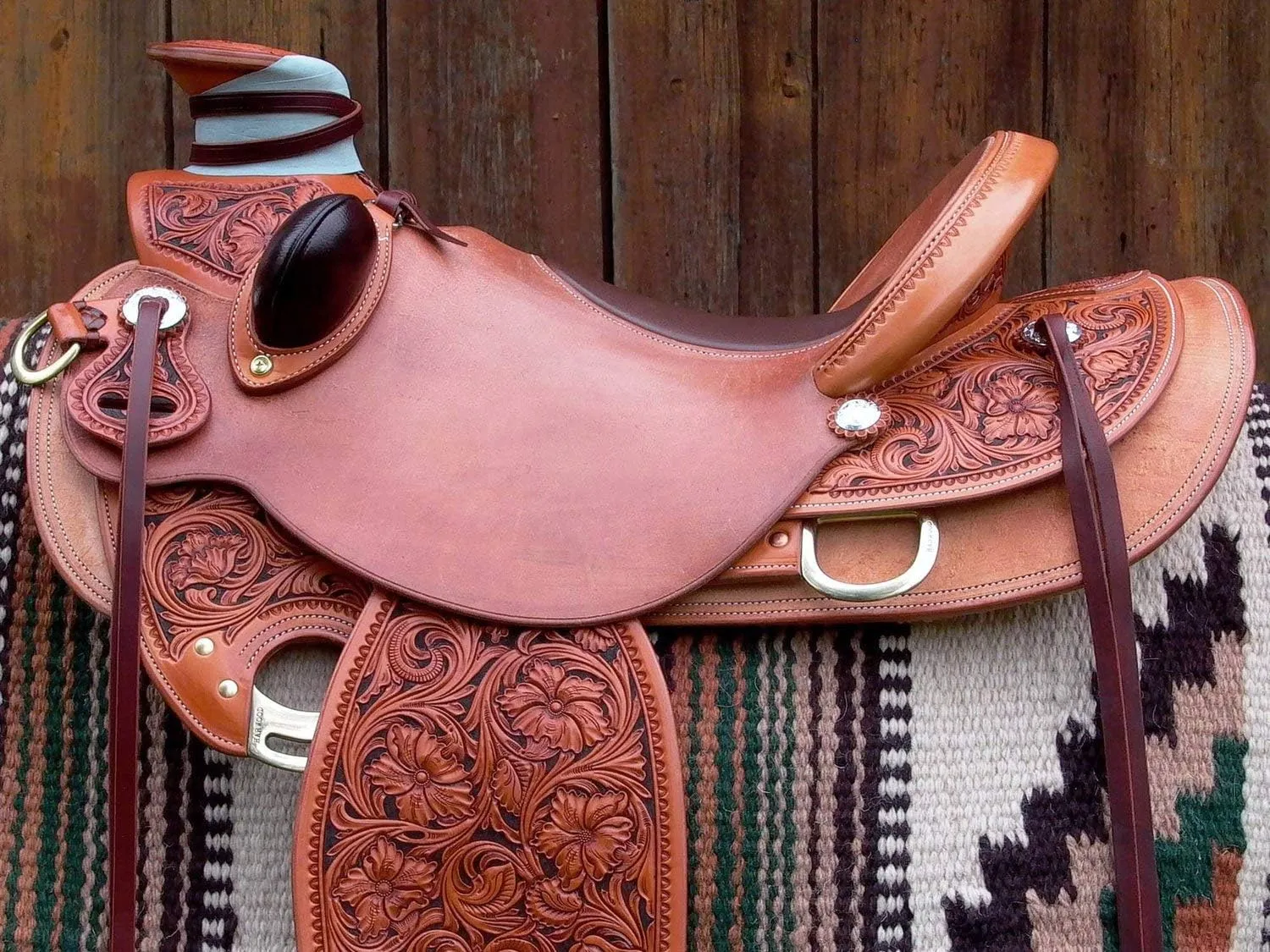 Wade Tree A Fork Ranch Roping Work Western Horse Saddle Handmade Tooled Carved Premium Leather Equestrian Trail Horse Saddle for Horse Riding Size: 10-18 inches Seat, OS336