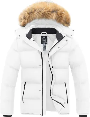 wantdo Men's Hooded Winter Coat Waterproof Puffer Jacket Warmth Winter Jacket