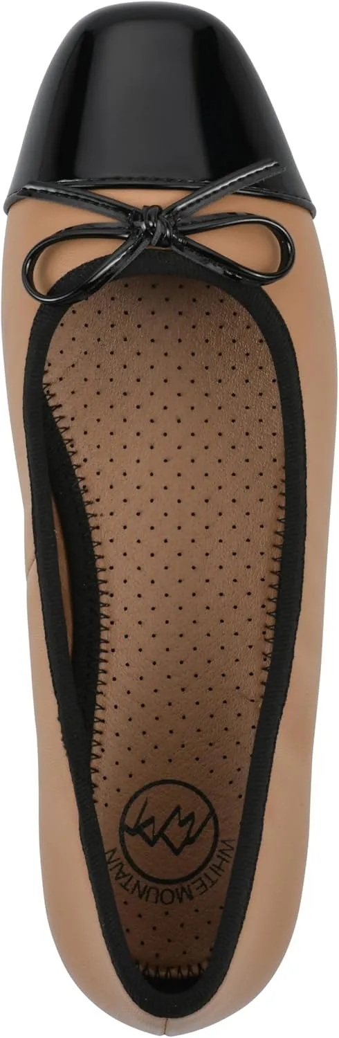 WHITE MOUNTAIN Women's Bocci Dressy Cap Toe Ballet Flat