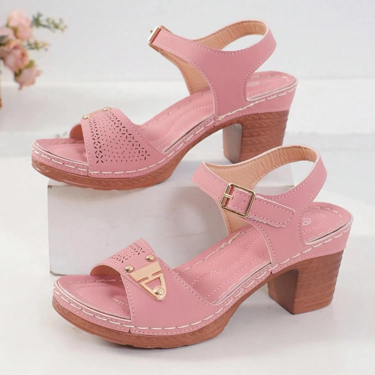 Women Dressy Summer Wedge Sandals, Womens Espadrille Sandals Open Toe Ankle Strap Platform Wedge High Heels Outdoor Casual Summer Dress Shoes