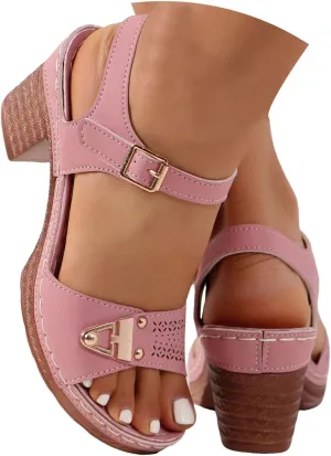 Women Dressy Summer Wedge Sandals, Womens Espadrille Sandals Open Toe Ankle Strap Platform Wedge High Heels Outdoor Casual Summer Dress Shoes