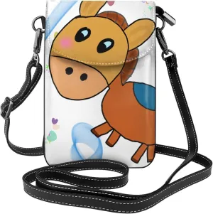 women Small Cell Phone Purse listening mule Prints Soft, durable and waterproof PU leather Convenient for daily use and travel