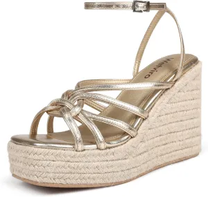 Women's Espadrille Wedge Sandal Casual Summer Square Toe Strappy Platform Sandal for Women