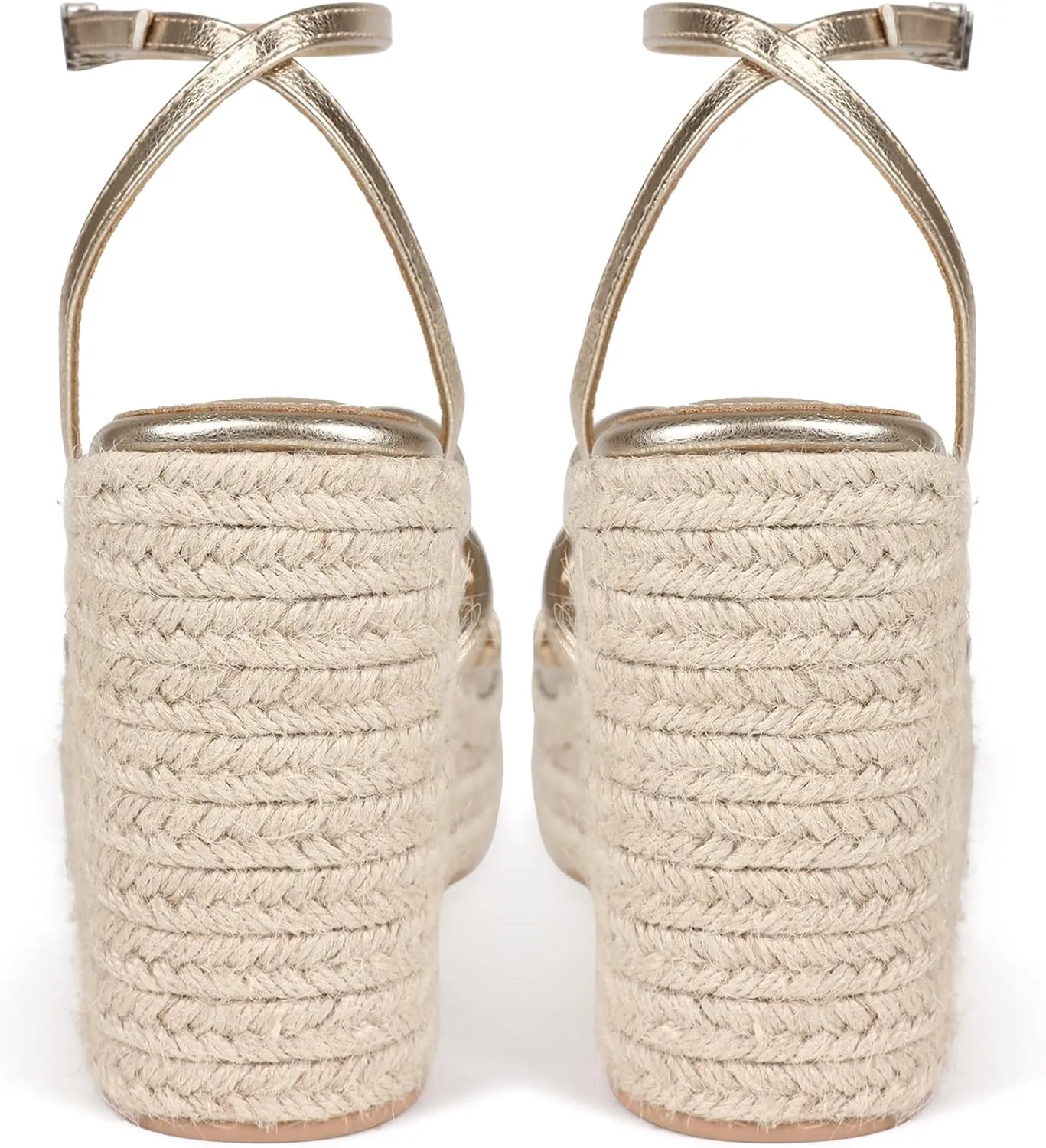 Women's Espadrille Wedge Sandal Casual Summer Square Toe Strappy Platform Sandal for Women