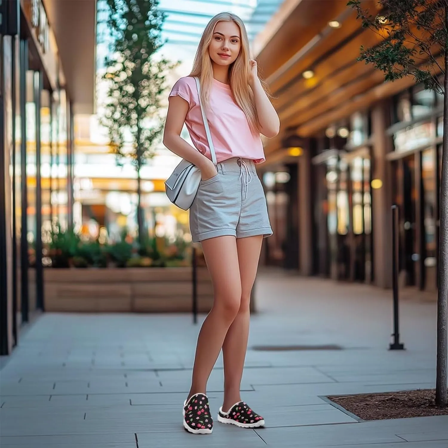 Women's Half Shoes Mules Slip On Sneakers Fashion Comfortable Casual Slippers Walking Vacation Shoes