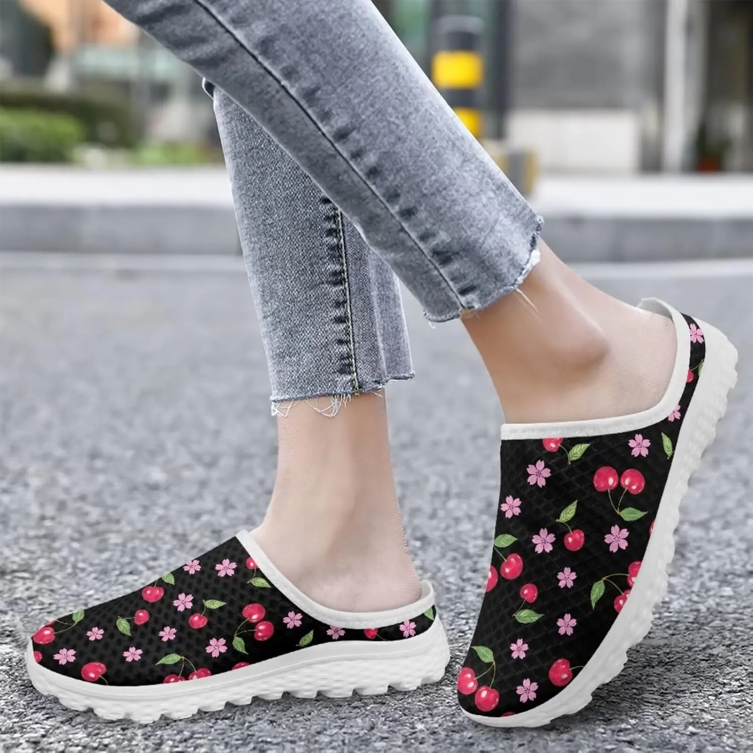 Women's Half Shoes Mules Slip On Sneakers Fashion Comfortable Casual Slippers Walking Vacation Shoes