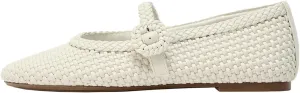 Women's Mesh Ballet Flats Fishnet Ballerina Flats Wide Width Woven Mary Jane