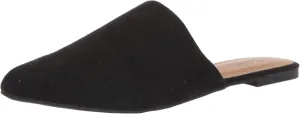 Women's Mule Slip On Fashion Sandals,Black Suede,8.5