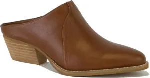 Women's Western Mules Stacked Block Heels Mules Comfort Pointed Toe Backless Slip on Slides Loafer Shoes