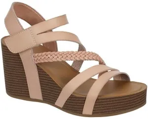 XAPPEAL Maggy - Women's Strappy Leather Open Toe Summer Wedge Sandals