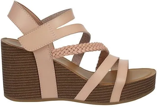 XAPPEAL Maggy - Women's Strappy Leather Open Toe Summer Wedge Sandals
